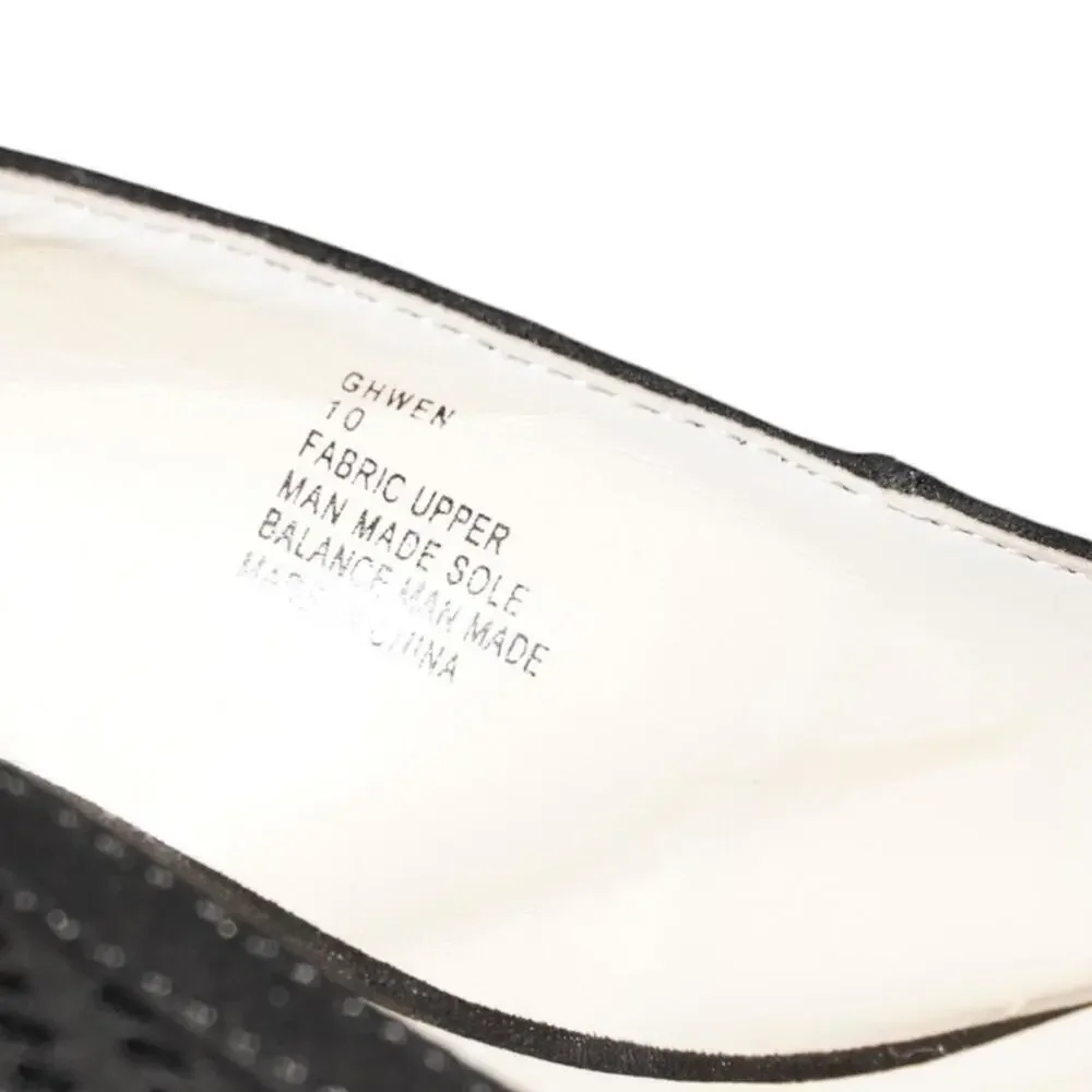 Karen Scott Ghyen Black Slingback Heels Size 10 Women’s Pointed Toe Kitten Pump